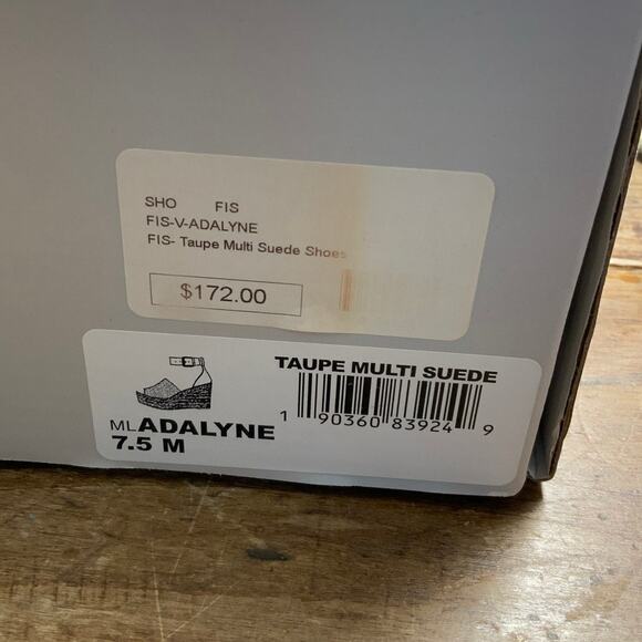 Marc Fisher Womens Adalyn Suede Saddle Espadrille Wedge Sandals Sand Dollar - Picture 8 of 8